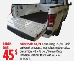 Canadian Tire Heavy-Duty Universal Rubber Truck Mat offer