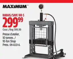 Canadian Tire Maximum 10-Ton Shop Press offer