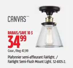 Canadian Tire CANVAS Fairlight Semi-Flush Mount Light offer