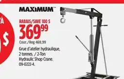 Canadian Tire Maximum 2-Ton Hydraulic Shop Crane offer