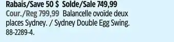 Canadian Tire Sydney Double Egg Swing offer