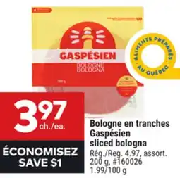 Giant Tiger Gaspésien sliced bologna offer