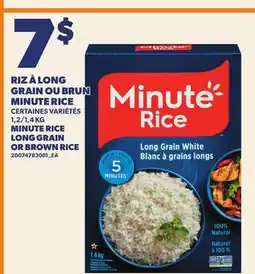 Provigo RIZ À LONG GRAIN OU BRUN MINUTE RICE | MINUTE RICE LONG GRAIN OR BROWN RICE offer