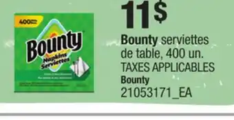 Provigo BOUNTY SERVIETTES DE TABLE, 400 UN offer