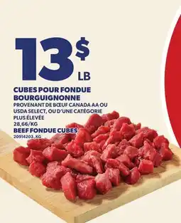 Provigo CUBES POUR FONDUE BOURGUIGNONNE | BEEF FONDUE CUBES offer