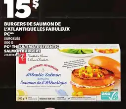 Provigo BURGERS DE SAUMON DE L'ATLANTIQUE LES FABULEUX PC, 500 G | PC THE ULTIMATE ATLANTIC SALMON BURGERS offer