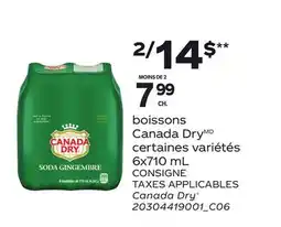 Provigo BOISSONS CANADA DRY, 6X710 ML | CANADA DRY offer