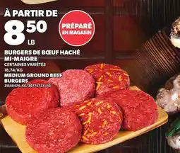 Provigo BURGERS DE BŒUF HACHÉ MI-MAIGRE | MEDIUM GROUND BEEF BURGERS offer