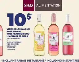 Provigo VIN NICOLAS LALOUX ROSÉ MELON ROSÉ MELON, ROSE FRAMBOISE OU offer
