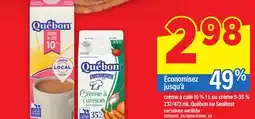Maxi CRÈME À CAFÉ 10 % 1 L OU CRÈME 5-35 % 237/473 ML QUÉBON OU SEALTEST offer