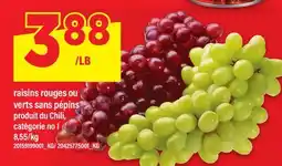 Maxi RAISINS ROUGES OU VERTS PÉPINS offer