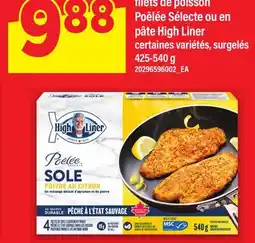 Maxi FILETS DE POISSON POÊLÉE SÉLECTE OU EN PÂTE HIGH LINER offer