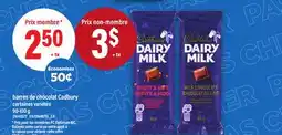 Maxi BARRES DE CHOCOLAT CADBURY offer