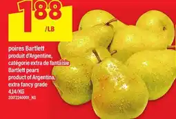 Maxi POIRES BARTLETT | BARTLETT PEARS offer