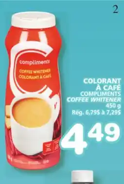 Marches Tradition COMPLIMENTS COFFEE WHITENER offer