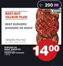 Marches Tradition VALEUR PLUS FROZEN BEEF BURGERS offer
