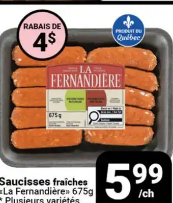 Pasquier Saucisses fraîches La Fernandière offer