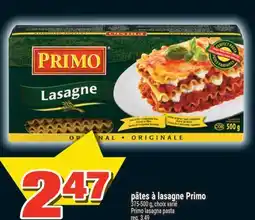 Super C PÂTES À LASAGNE PRIMO | PRIMO LASAGNA PASTA offer