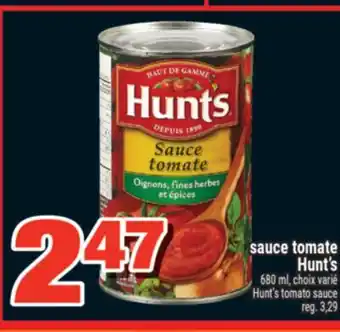Super C sauce tomate Hunt's | Hunt's tomato sauce offer