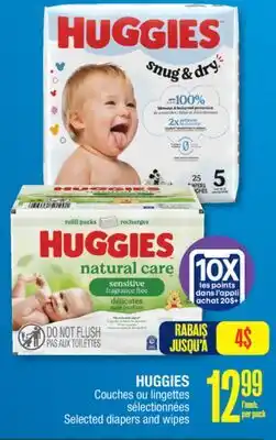 Jean Coutu HUGGIES Selected diapers and wipes offer