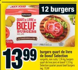 Super C burgers quart de livre de boeuf Selection | Selection quarter pound beef burgers offer