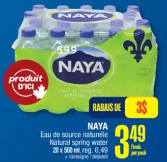 Jean Coutu NAYA Natural spring water offer