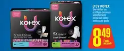Jean Coutu U BY KOTEX Selected panty liners and pads offer