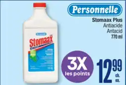 Jean Coutu Personnelle Stomaax Plus Antacid offer