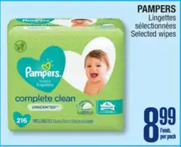 Jean Coutu PAMPERS Selected wipes offer