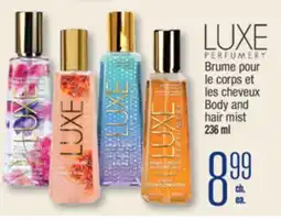 Jean Coutu LUXE PERFUMERY Body and hair mist offer