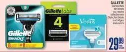 Jean Coutu GILLETTE Selected blade cartridges and razors offer