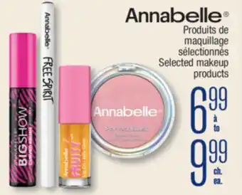Jean Coutu ANNABELLE Selected makeup products offer