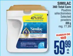 Jean Coutu SIMILAC 360 Total Care Selected powders offer