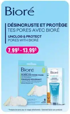 Jean Coutu BIORÉ Selected facial care products offer