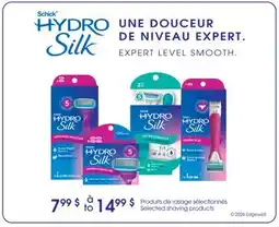 Jean Coutu SCHICK HYDRO SILK Selected shaving products offer