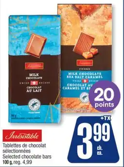 Jean Coutu Irresistible Selected chocolate bars offer