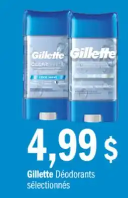 Jean Coutu Gillette Déodorants sélectionnés offer