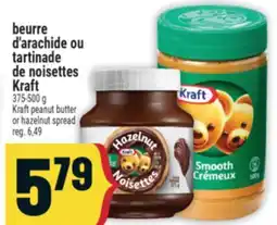 Marché Adonis beurre d'arachide ou tartinade de noisettes Kraft | Kraft peanut butter or hazelnut spread offer