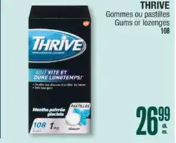 Jean Coutu THRIVE Gums or lozenges offer