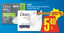 Jean Coutu DOVE Selected soap bars offer