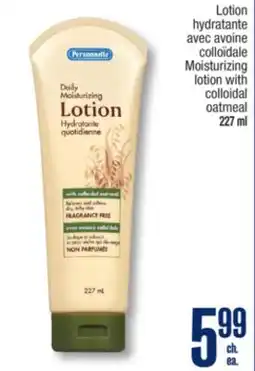Jean Coutu PERSONNELLE Moisturizing lotion with colloidal oatmeal offer