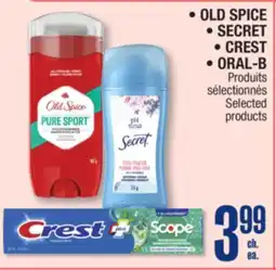 Jean Coutu OLD SPICE, SECRET, CREST, ORAL-B Selected products offer