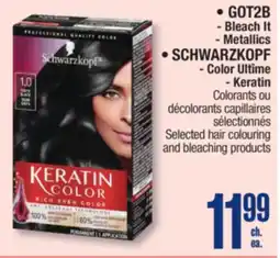 Jean Coutu GOT2B, SCHWARZKOPF Selected hair colouring and bleaching products offer