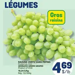 Marché Bonichoix SEEDLESS GREEN GRAPES offer