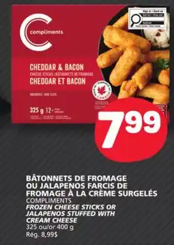 Marché Bonichoix COMPLIMENTS FROZEN CHEESE STICKS OR JALAPENOS STUFFED WITH CREAM CHEESE offer