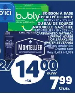 Marché Bonichoix CARBONATED NATURAL SPRING WATER OR SPARKLING WATER BEVERAGE offer