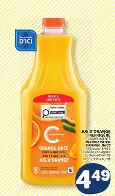 Marché Bonichoix COMPLIMENTS REFRIGERATED ORANGE JUICE offer