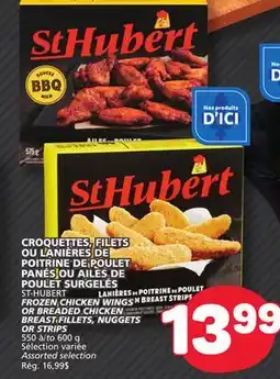 Marché Bonichoix ST-HUBERT FROZEN CHICKEN WINGS OR BREADED CHICKEN BREAST FILLETS, NUGGETS OR STRIPS offer