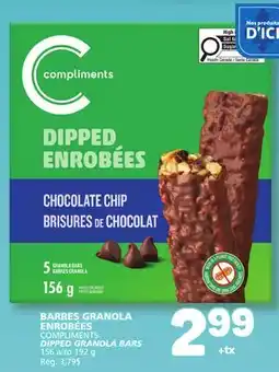 Marché Bonichoix COMPLIMENTS DIPPED GRANOLA BARS offer