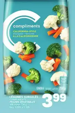 Marché Bonichoix COMPLIMENTS FROZEN VEGETABLES offer
